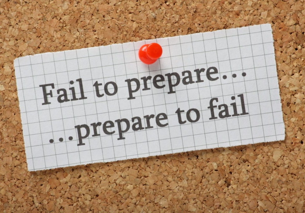 Fail to prepare... Prepare to fail